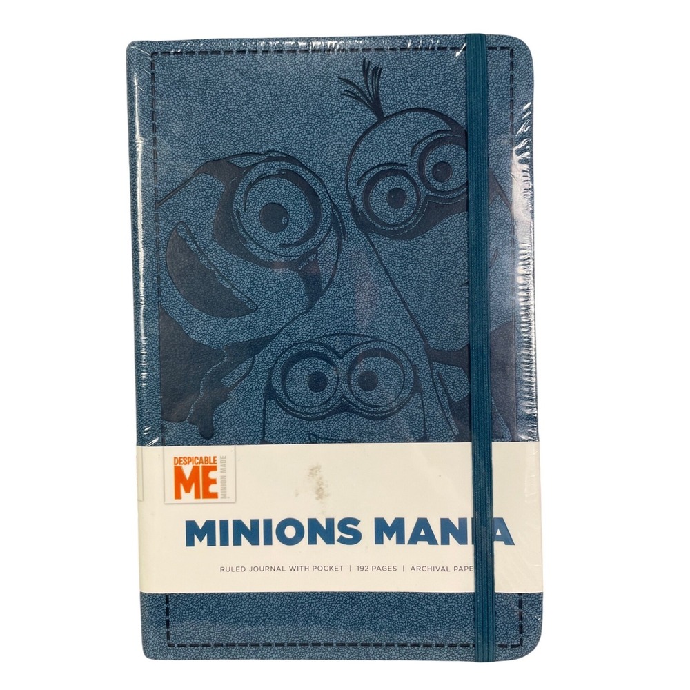 Despicable Me Minions Mania Hardcover Ruled Journal Blue Large Insight Editions